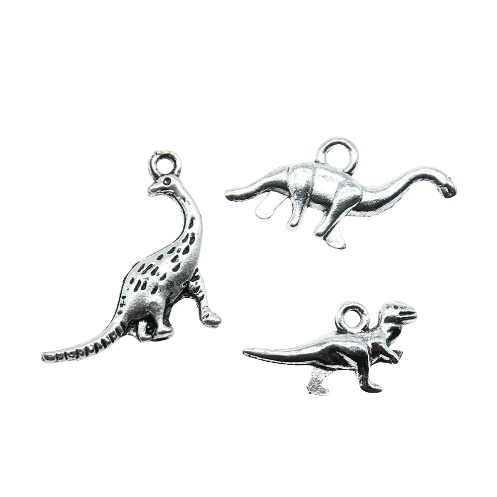 10pcs Dinosaurs Charms Antique Silver Color Dinosaurs Charms Pendants For Bracelets Dinosaurs Charms Making Jewelry