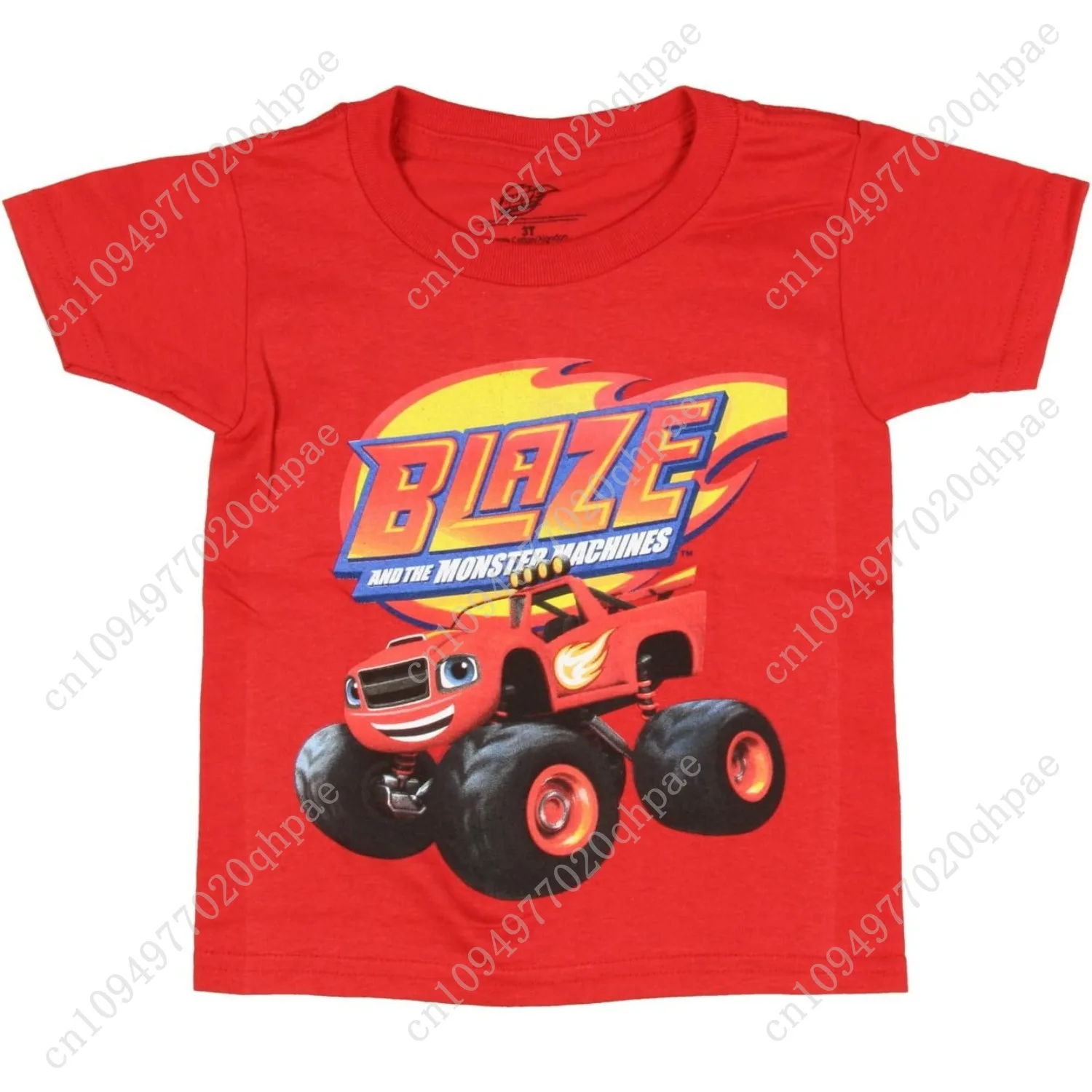 เสื้อยืดแขนสั้นเด็กผู้ชาย Blaze and the Monster Machines โดยนิคเคิลโอดิออน