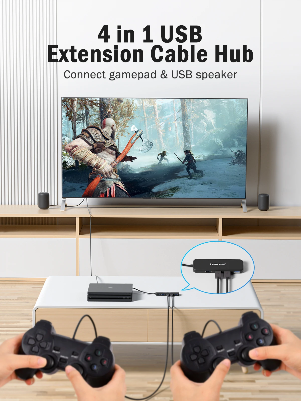 Lemorele USB 3.0 HUB 4 in 1 Type C Adapter 4 Ports Slot USB C Hub USB Hub 3.0 High Speed For Laptop Windows Mac