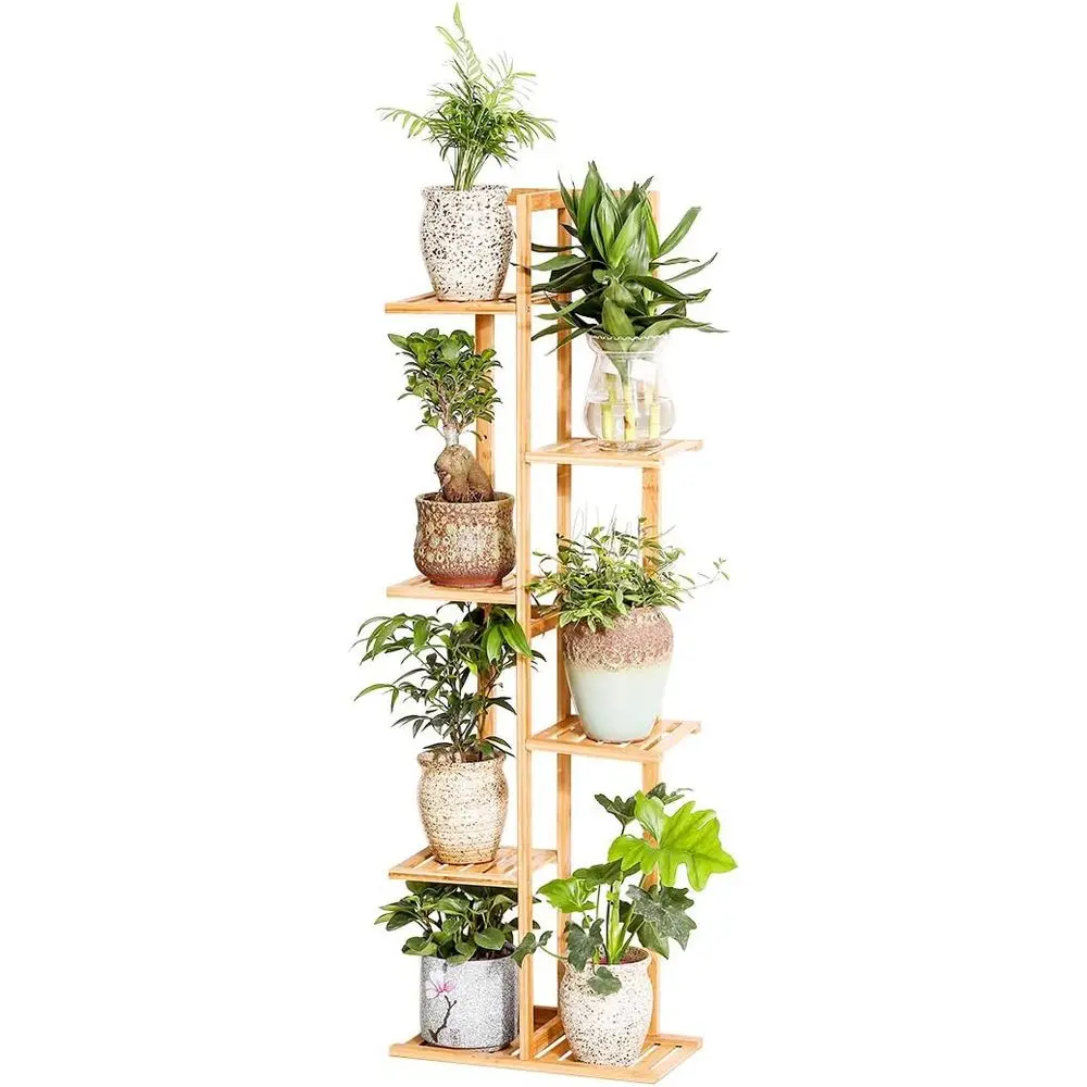 

6 Tier 7 Potted Plant Stand Rack Multiple Flower Pot Holder Shelf Indoor Outdoor Planter Display Shelving Unit for Patio Garden