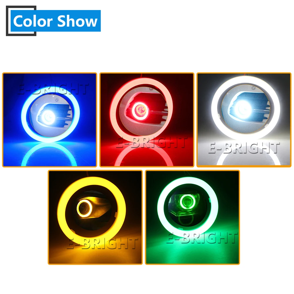 1Pair Angel Eyes 12V 24V COB Halo Ring Led Car Motorcycle Scooter Headlight Decorative Fog Width Light 60 70 80 90 100 110 120mm
