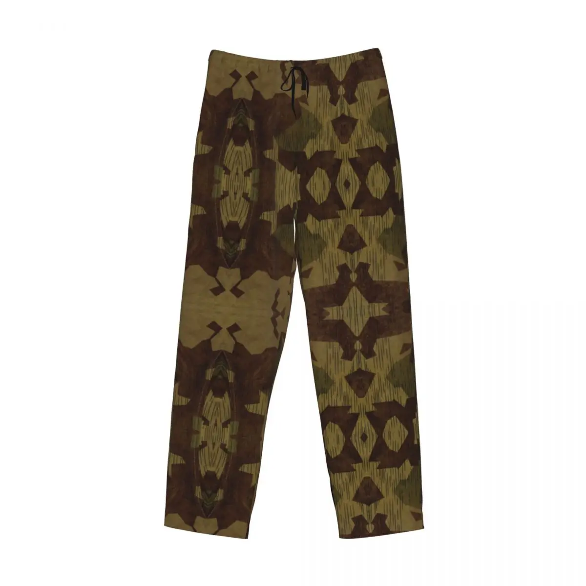 Custom WW2 German Splittertarn Camo Pajama Pants Sleepwear Men Elastic Waistband Military Army Camouflage Sleep Lounge Bottoms view 3