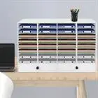 8 Tier 32 Slots Adjustable Literature Organizer File Sorter Paper Storage Holder