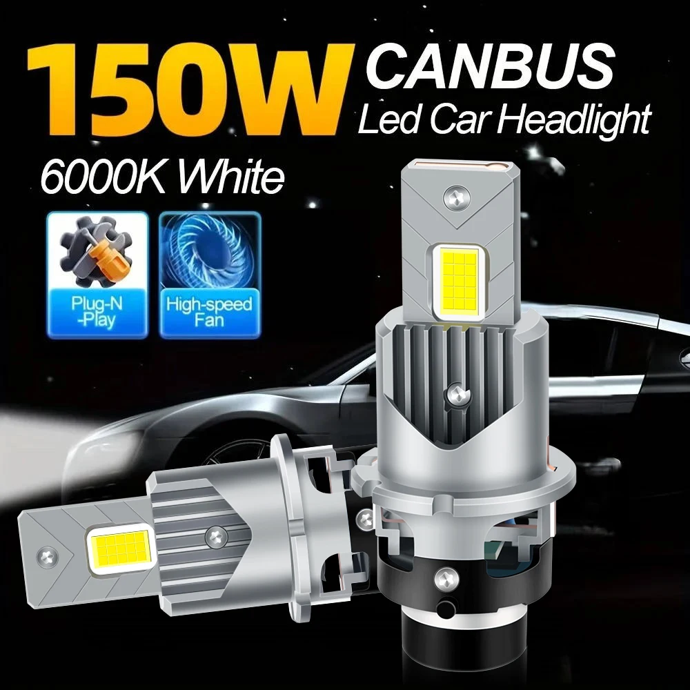 

Модернизированная светодиодная лампа D2S D4S 26000LM + 600% яркость 6000K Дальний ближний свет Ксеноновые сменные фонари Plug & Play Canbus Бесплатно