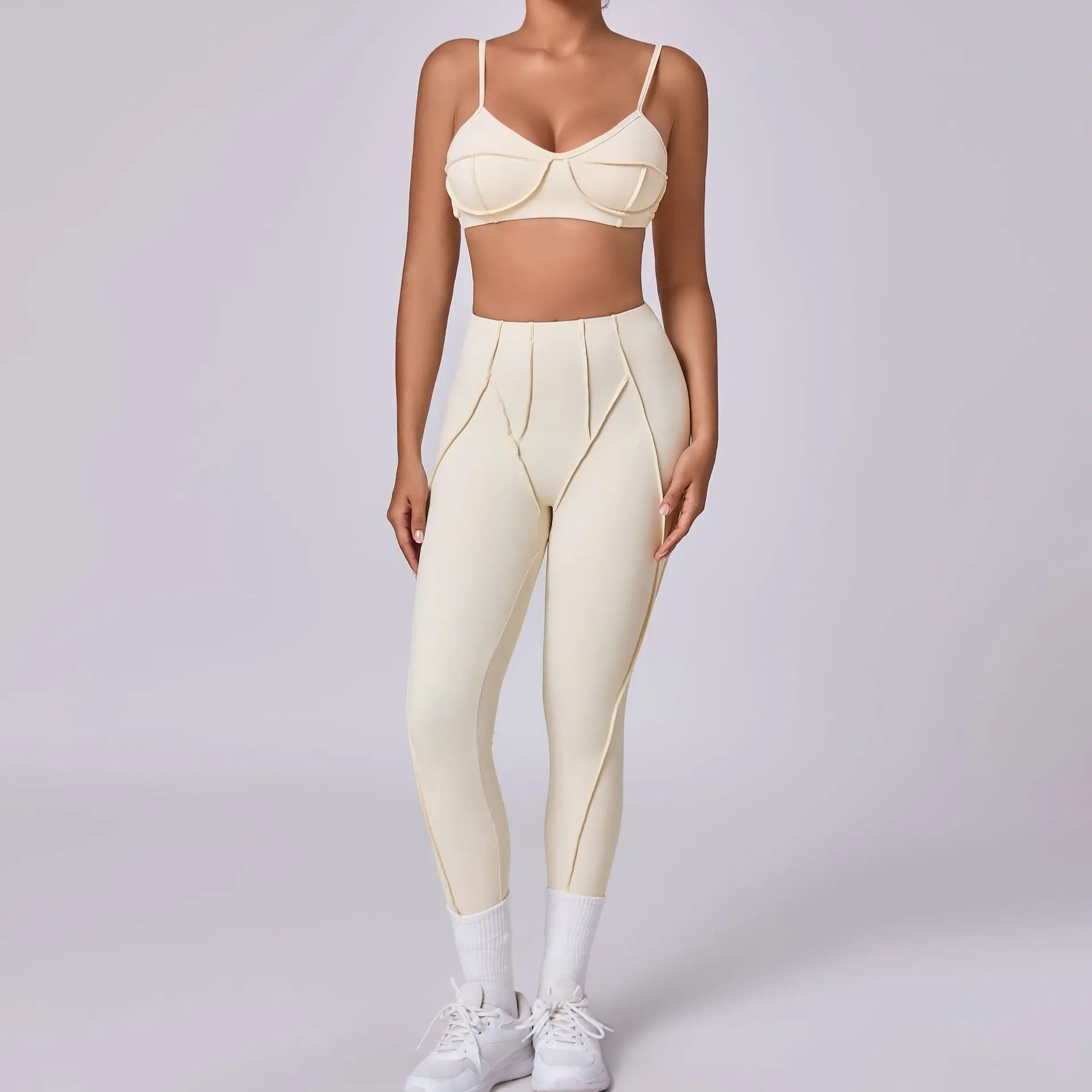 Women's Tracksuit 2 Pieces Yoga Set Push Up Workout Sportswear Running Gym Clothing High Waist Leggings Fitness Bra Sports Suits
