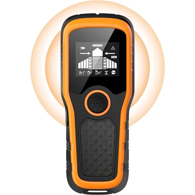 AS95-Stud Finder Scanner de parede 5 em 1 Detector para madeira, metal, fios CA, tela LCD de alta definição Alarme sonoro