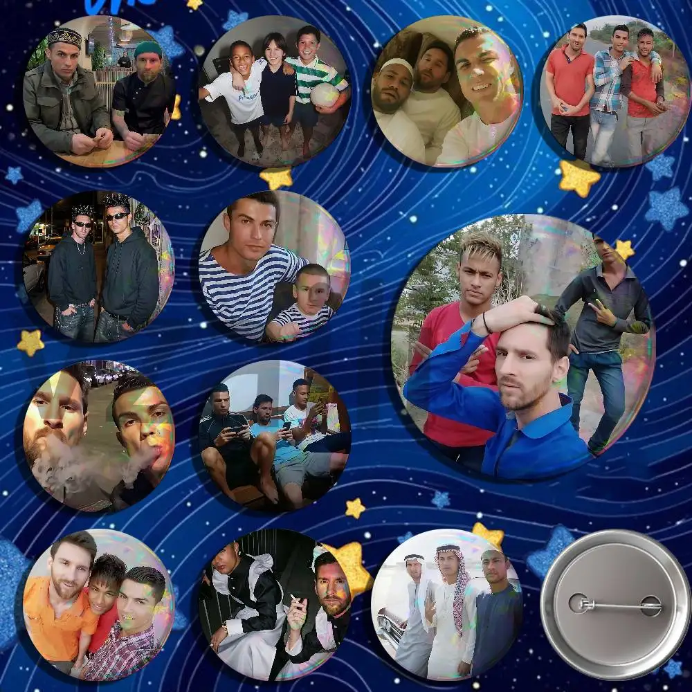 Goofy and funny C-Cristiano Ronaldo Badges 25 32 44 58 75 mm Round Customizable Wholesale Fan goods Self-made fan freebies TH