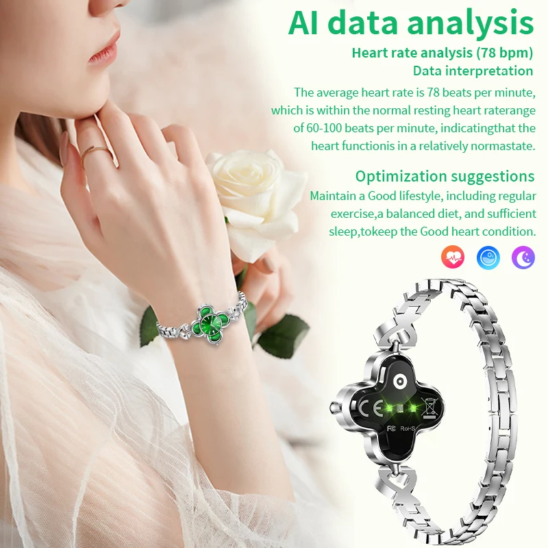 LIGE New Quartz Dial Steel Women Bluetooth Smart Watch Waterproof Sports Women's Heart Rate Sleep Monitor Ladies Smart Bracelet