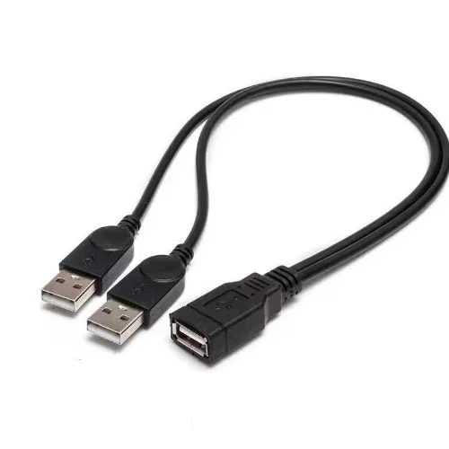 

USB 2.0 A Type Male to 2 Dual USB Female Y-Splitter Extension Cable HUB Charge for Printer