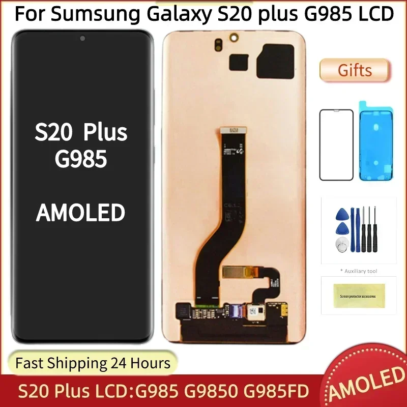 S20+ AMOLED For Samsung Galaxy S20 Plus G985 Screen G985U G985F G985A G9850 LCD Display Touch Screen Assembly With Defect