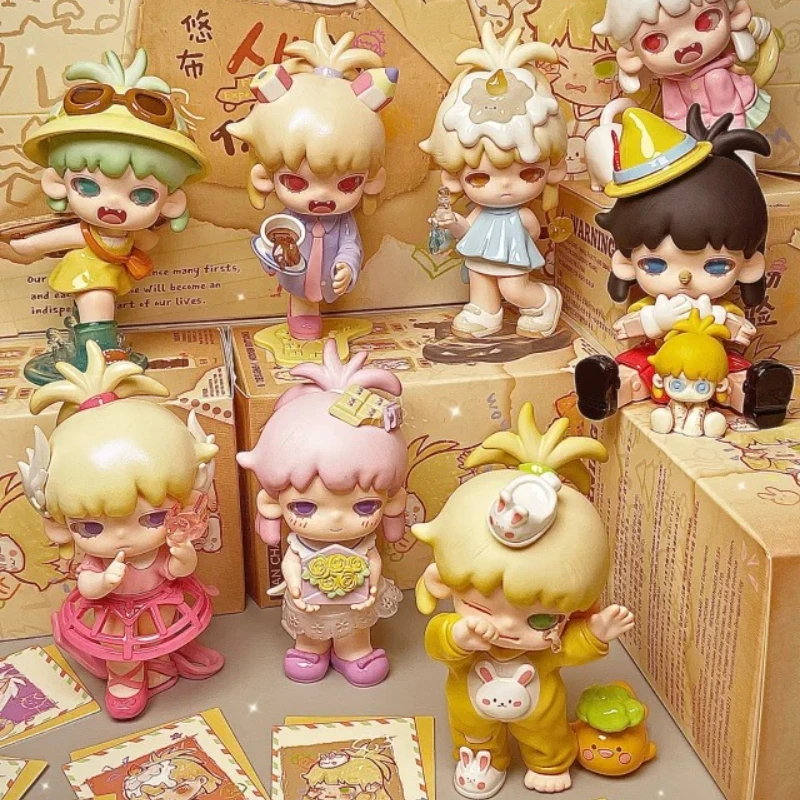 

Yobu First Experience Series Blind Box Kawaii Anime Action Figure Toy Desktop Cartoon Ornaments Surprise Mystery Box Doll Gift