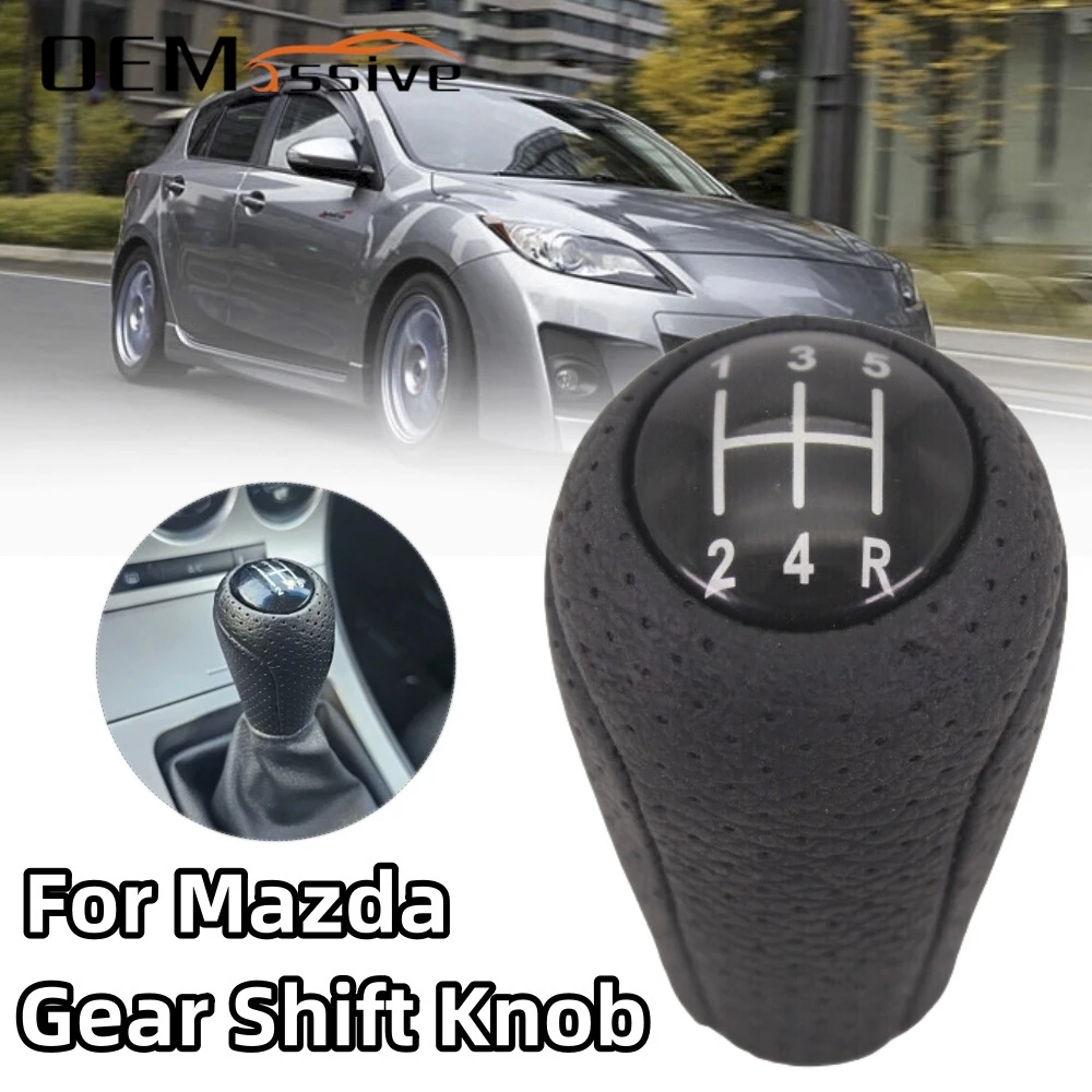 5 Speed Gear Shift Knob For Mazda 3 BK BL 2006-2012 5 CR CW 2005-2013 6 II GH 2007-2012 CX-7 ER 2006-2012 MX-5 NC III 2005-2014