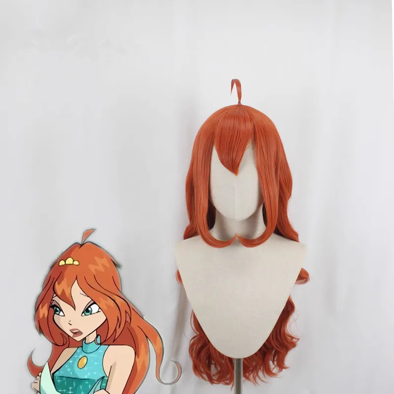 WinxClub Bloom Cosplay Customized Wave Curly False Hair