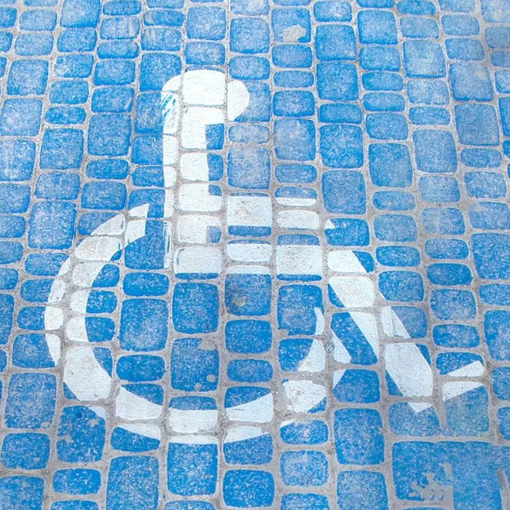 High-quality Parking Template Handicap Parking Lot Stencil Reusable Silicone Template Flexible Disabled Parking Marker Foldable