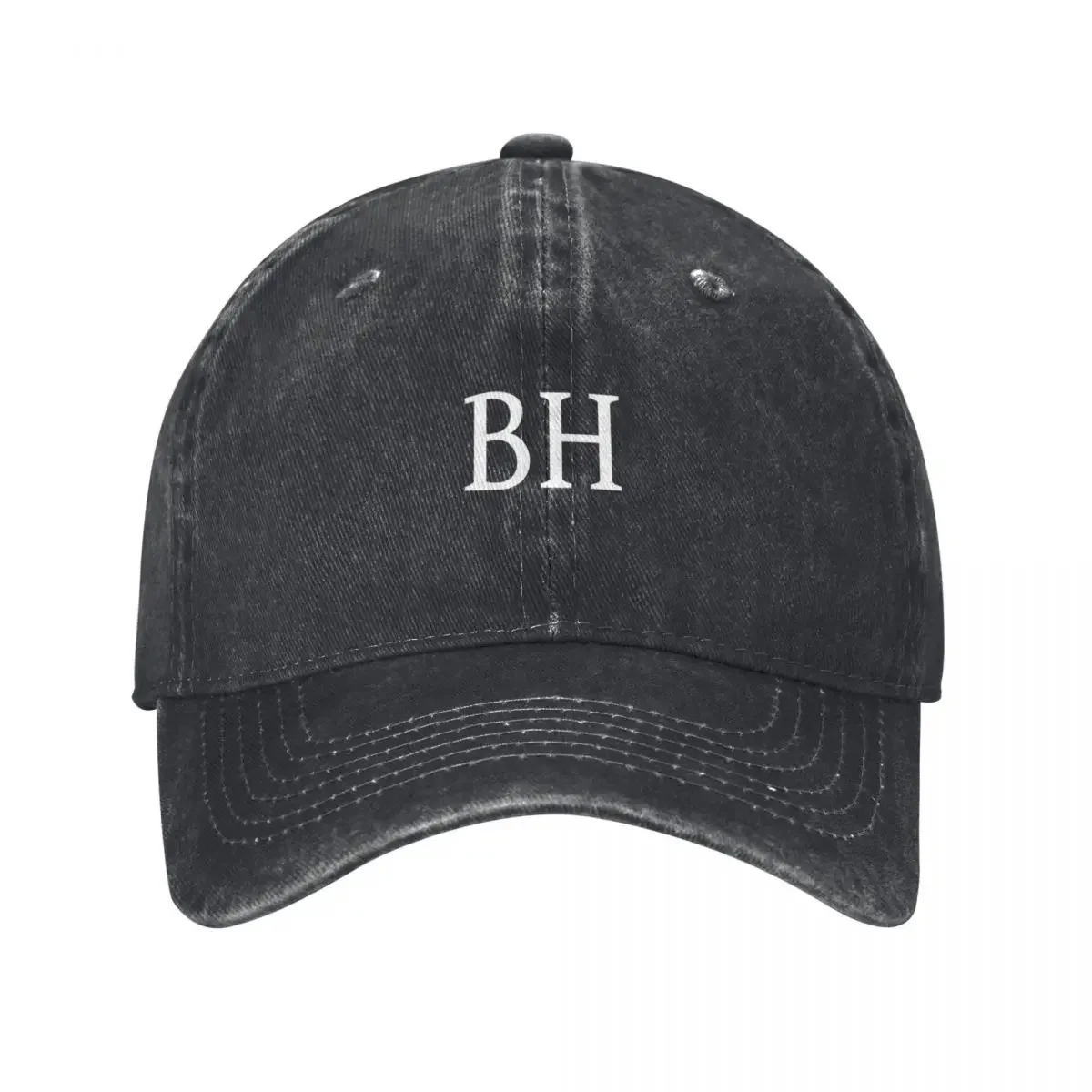 

BH Initials Monogram Elegant White Letters Baseball Cap Uv Protection Solar Hat tea Hat Baseball Men Women's
