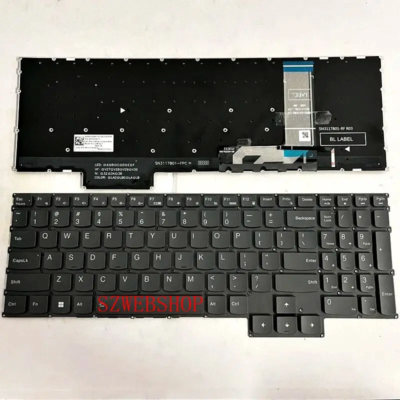 New Laptop For Lenovo LOQ 15APH8 15IRH8 LOQ 16APH8 16IRH8 US BACKLIT Keyboard Black