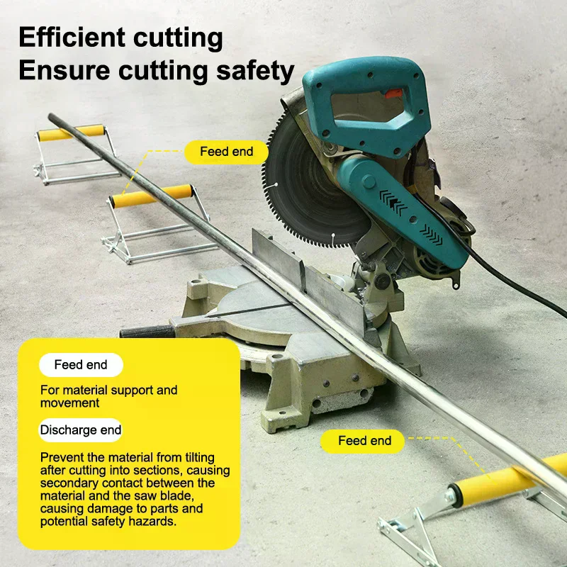 

Multifunctional Cutting Machine Material Rack Miter Saw Roller Support Stand Adjustable Foldable Auxiliary Support Bracket