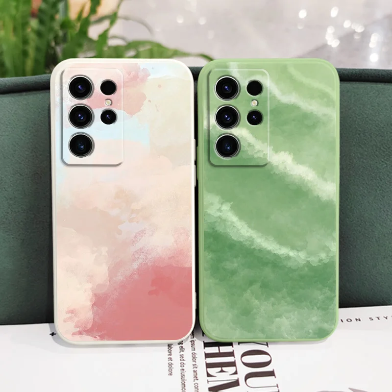 Funda de teléfono con patrones artísticos para Samsung Galaxy S25 S24 S23 S22 S21 S20 Ultra Plus FE Note 20 Ultra 10 9 Plus