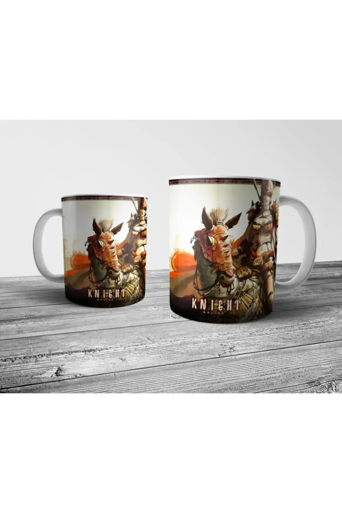 Knight Online Trophy Cup Model Design Coffee Tea Stylish Photo Printed Creative Coffee Cup