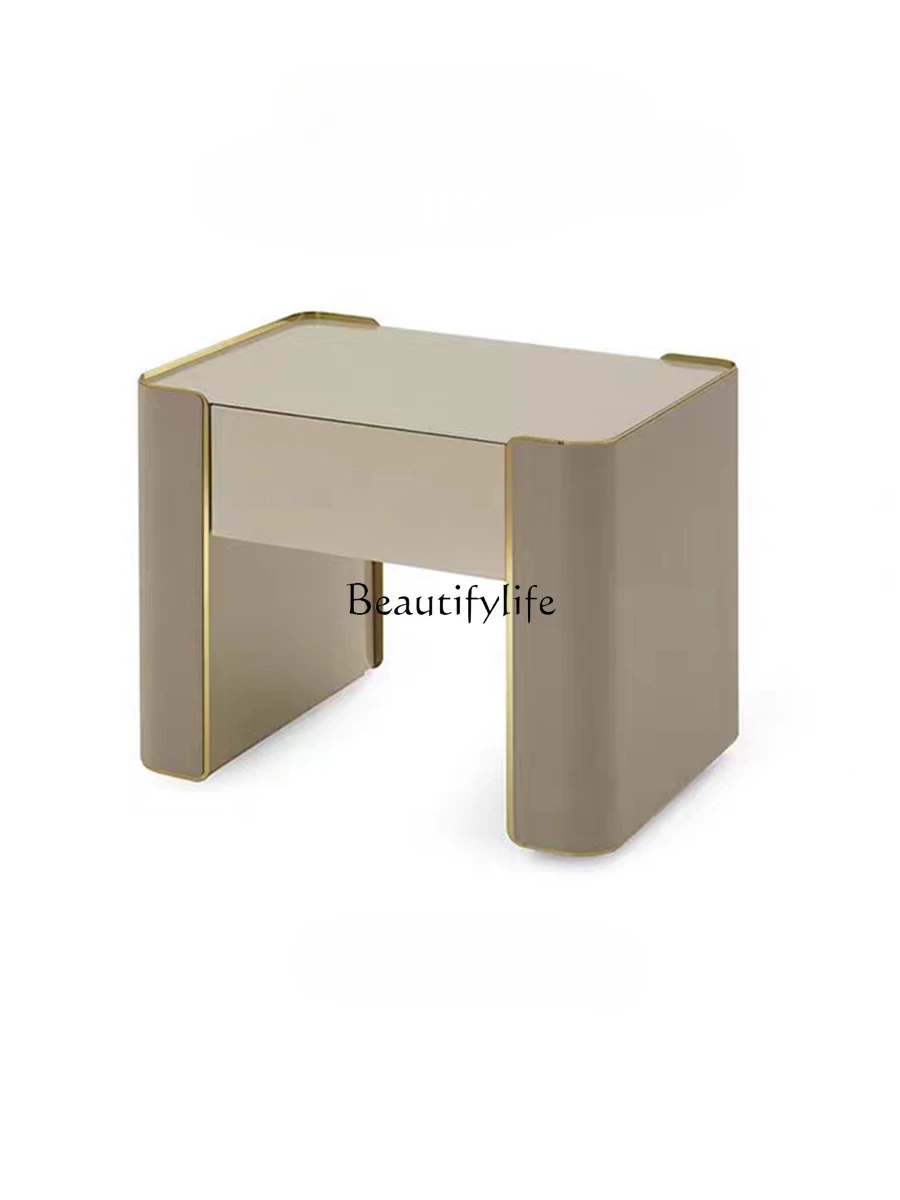 

Italian-Style Light Luxury Bedside Table Modern Simple High-End Small Apartment Bedroom Locker