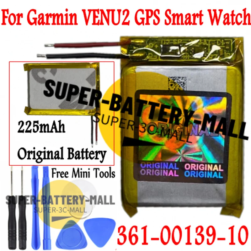 

225mAh Original Battery 361-00139-10 Battery For Garmin VENU 2 GPS Watch (45mm)