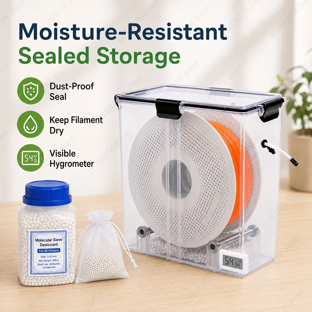3D Printer Filament Dry Box Storage Hot-Air Heating Storage Printing Material Holder Moisture-Resistant for Filaments Dryer Box