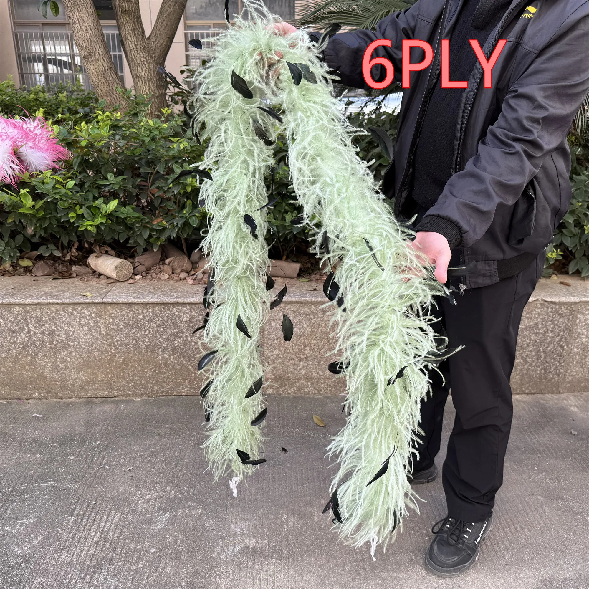 

2Meter Special Ostrich Feather Boa Rooster Feathers on The Top for Carnival Party Fashion Show Decor Customized Feather Shawl