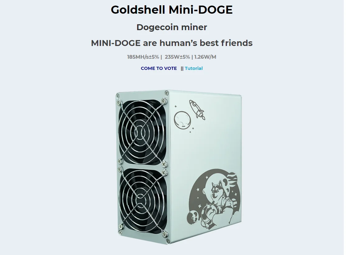 in stock WIFI  Goldshell Mini Doge 185M 300W Miner LTC Miner Mining Doge Coin With Mute PSU better than Antminer Innosilicon