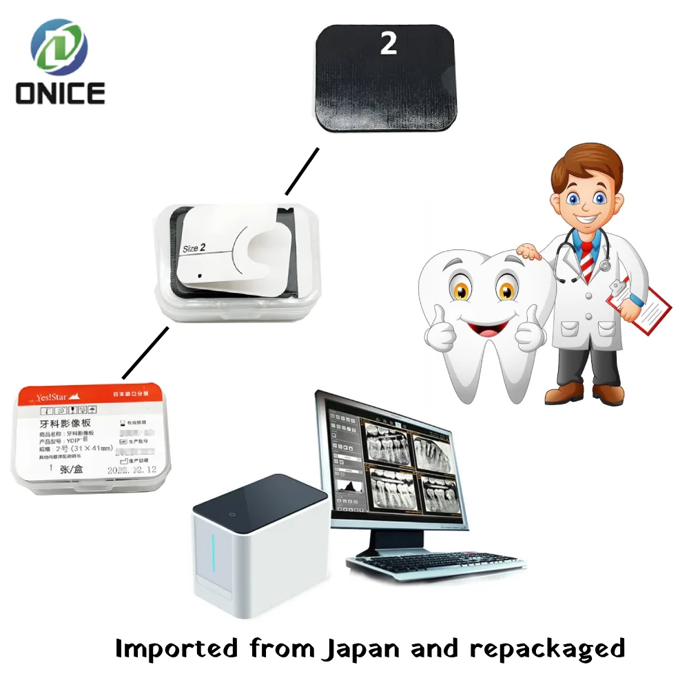 

Стоматологическая пластина PSP для внутриротовой визуализации, размер 0/2, зубная рентгеновская пластина, цифровой стоматологический рентгеновский сканер, пластина для хранения фосфонов PSP