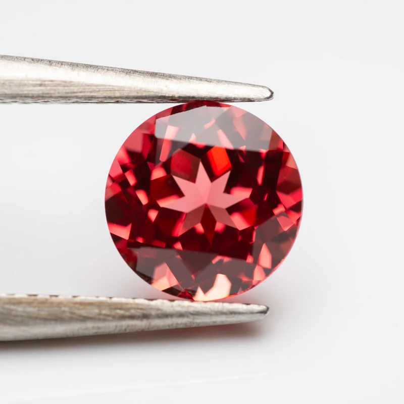 Top Lab Grown Sapphire Circular Sunset Red VVS1 Perfect Charms Beads Diy for Jewelry Making Materials Selectable AGL Certificate