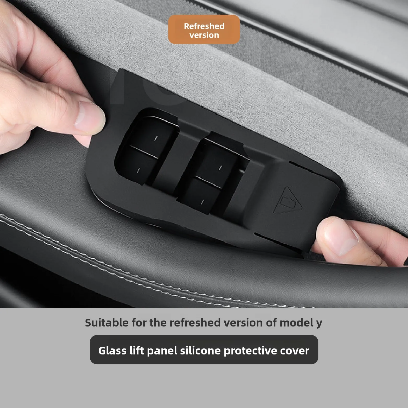 

For Tesla 2025 Model Y Juniper Door Glass Lift Panel Silicone Protective Cover Button Dust Cover