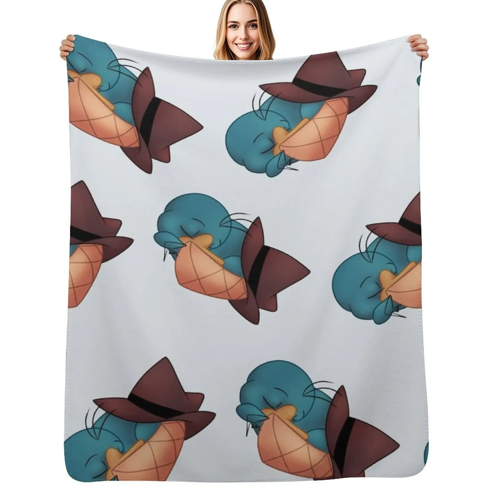 

Sleeping Perry the Platypus Throw Blanket Weighted Cute Soft Decorative Sofa Blankets