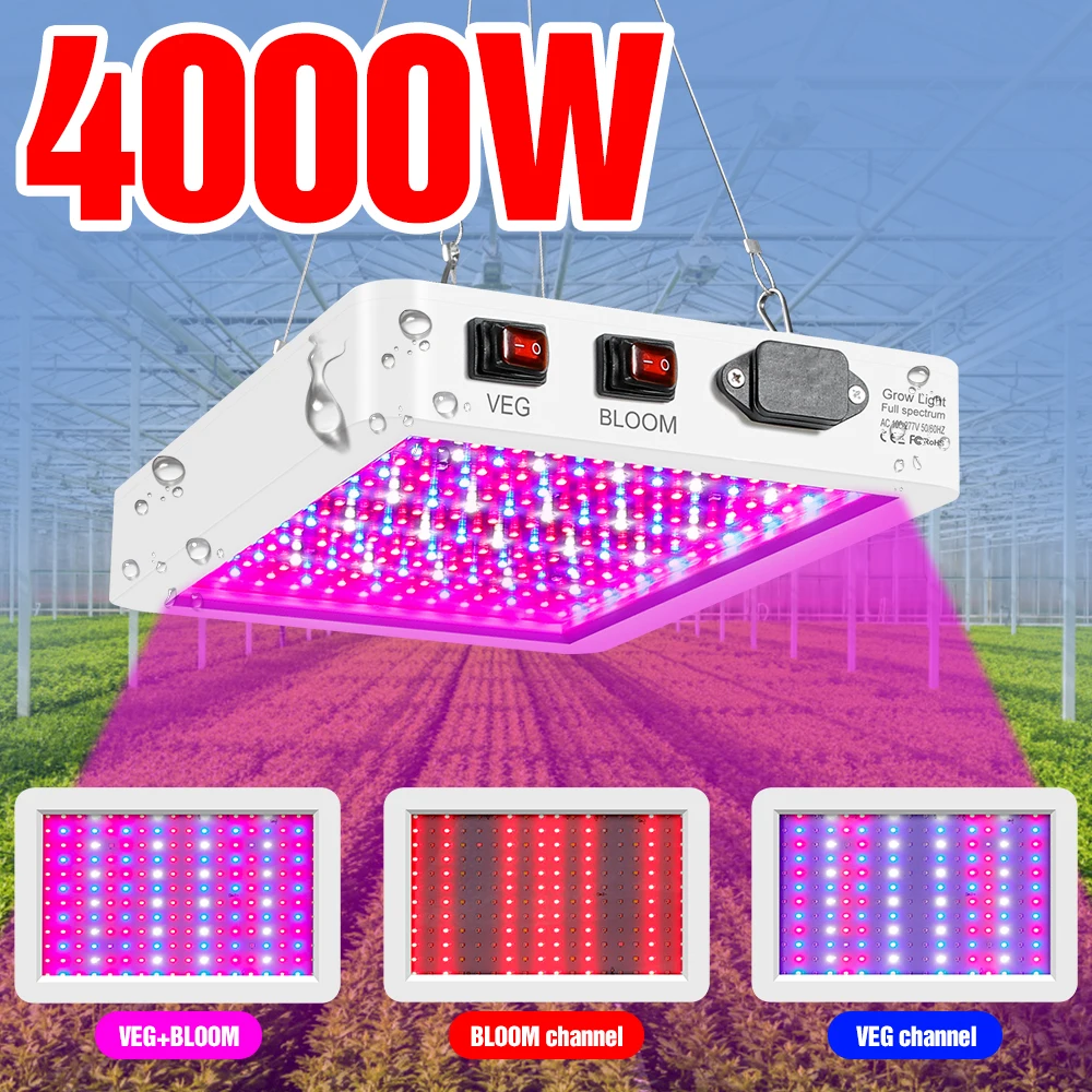 

4000W LED Grow Plant Growth Light Greenhouse Hydroponics Growing System Grow Lamp LED Quantum Board Phyto Bulb Grow Lightings