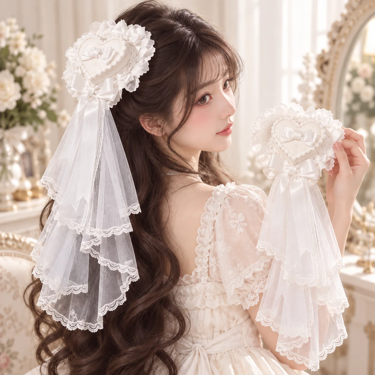 เครื่องประดับผมรูปหัวใจประดับโ - Women Formal Wear Photoshoot บทวิจารณ์และราคา