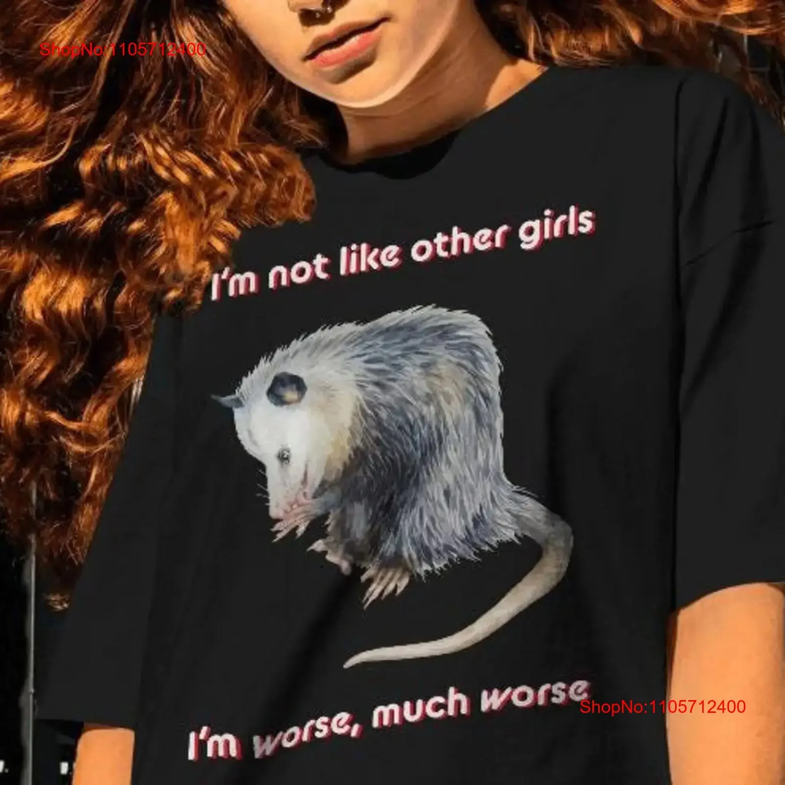 I'm not like the other girls T Shirt graphic tees possum sweaT hoodie opossum funny gifts shirts vintage Washed Breathable