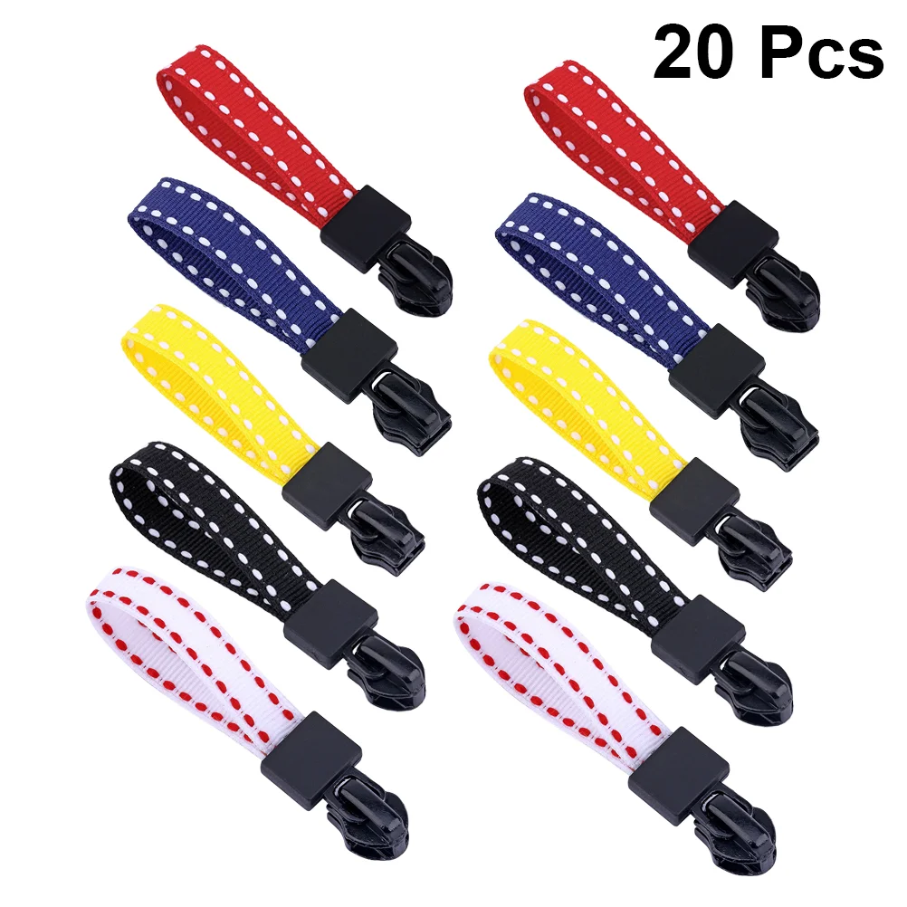 20Pcs Webbing Zipper Pullers Durable Zipper Heads Simple Zipper Siders Repairing Accessories for Clothes Bags