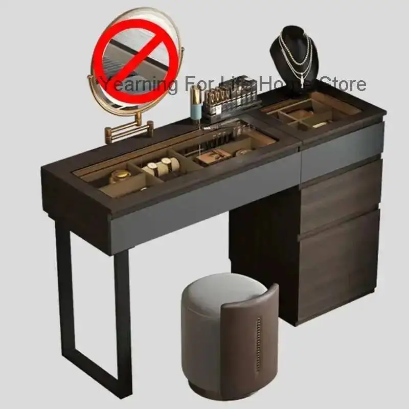 

Black Beauty Girl Cheap Table Service Vanity Large Body Comfortable Dressing Table Cosmetics Vestidores Lounge Suite Furniture