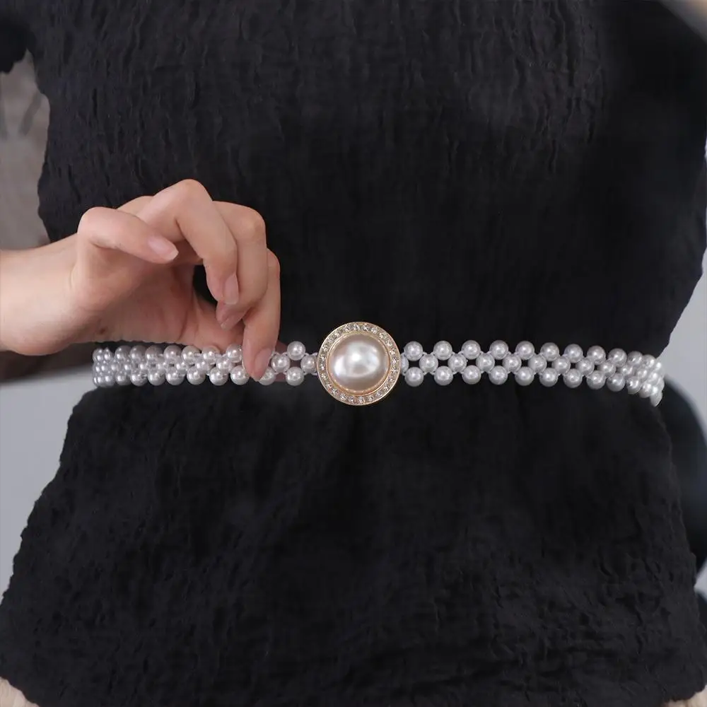 Strass Parel Riem Koreaanse Stijl All-match Vrouwen Tailleband Kleine Geurige Stijl Jurk Accessoires Taille Riem Lichaamsdecoratie