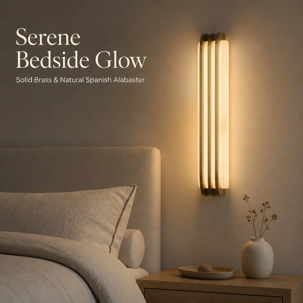 Solid Brass Natural Cloud Stone Wall Sconce Luxury LED Wall Lamp Warm Light 12/24/32W for Bedroom Bedside Living Room Hotel Hall