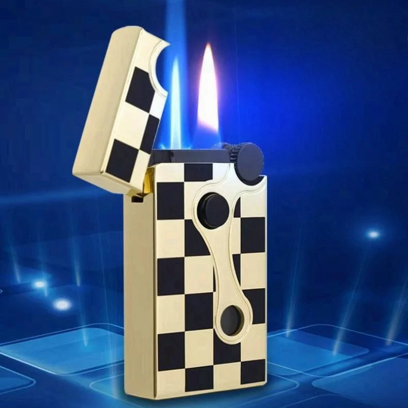 2026 Jobon-Double Fire Switching Lighter, Inflatable Lighter, Metal Body, Grinding Wheel, Cigarette Gift for Men, Newly Launched