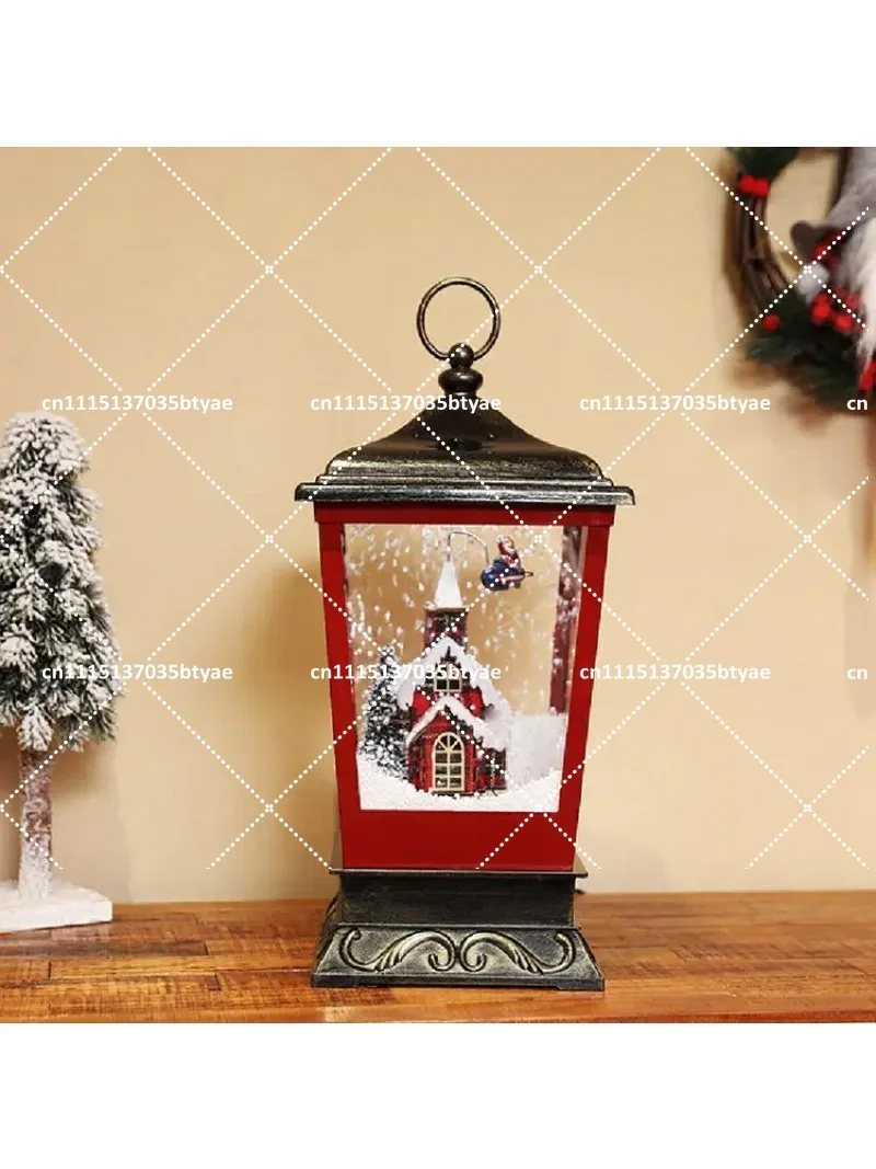 Christmas Snow Music Hanging Lights Snow Pendulum Decorations for Kids Gifts
