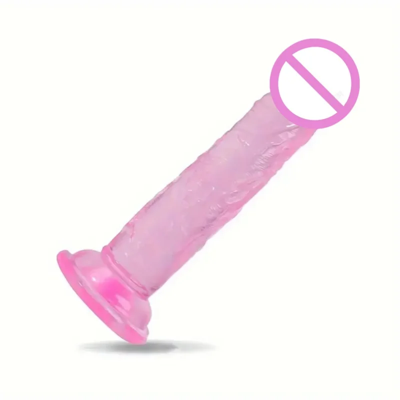 Mini Backcourt Suction Cup Small Anal Plug Simulation Crystal Transparent Female Masturbator Female Dildo Small Penis Adult Sex