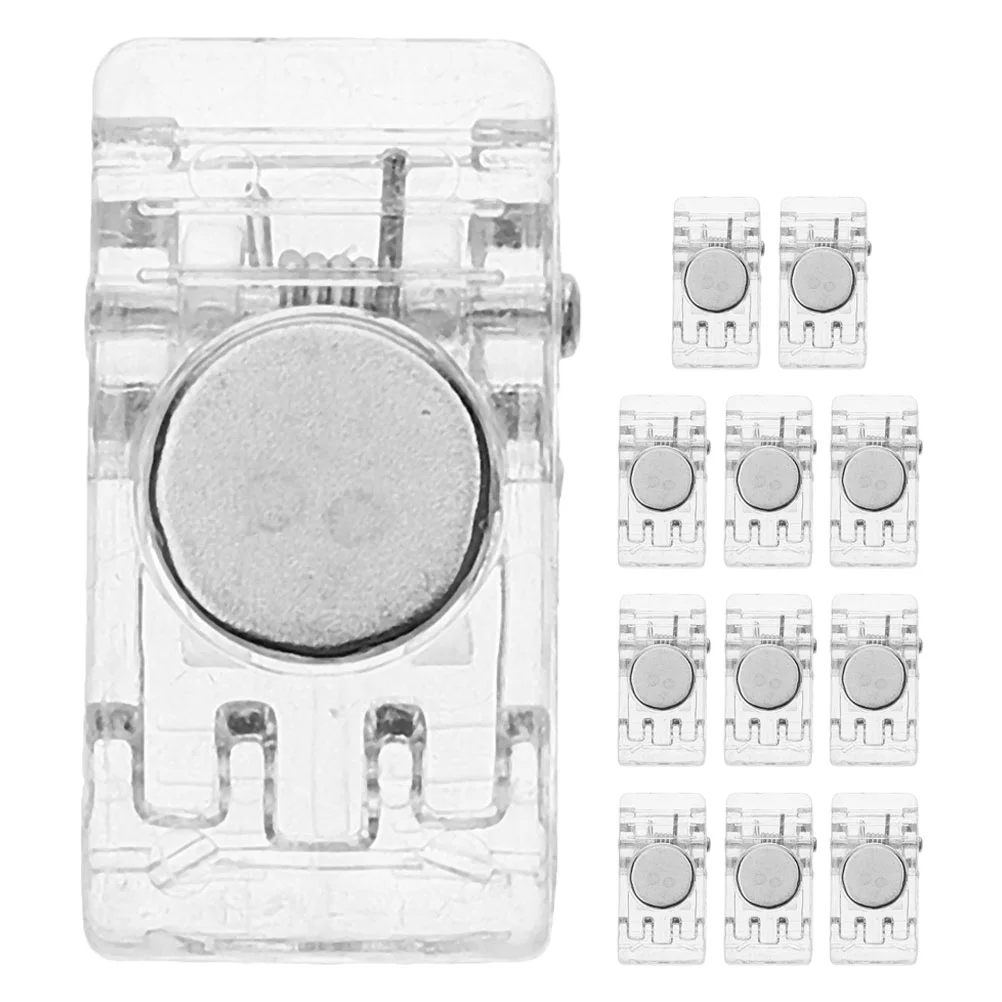 

12 Pcs Clip Kitchen Refrigerator Name Badge Holders Magnetic Clips for Whiteboard Office Refrigerators