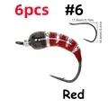6 piezas rojas talla 6