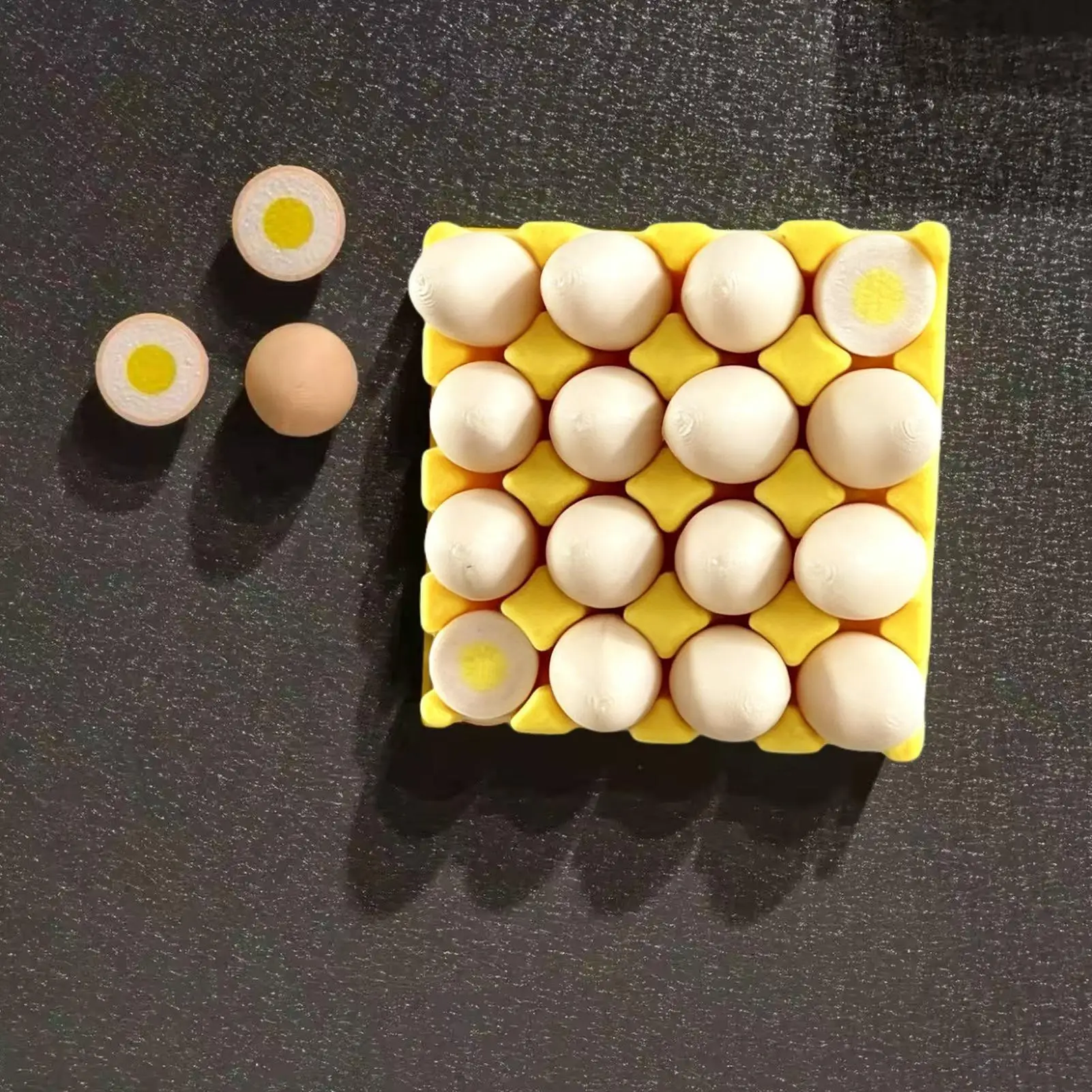 Creative simulated egg magnetic refrigerator magnet Egg Carton Magnet Decoration Food Shaped Fridge Magnets kitchen decor