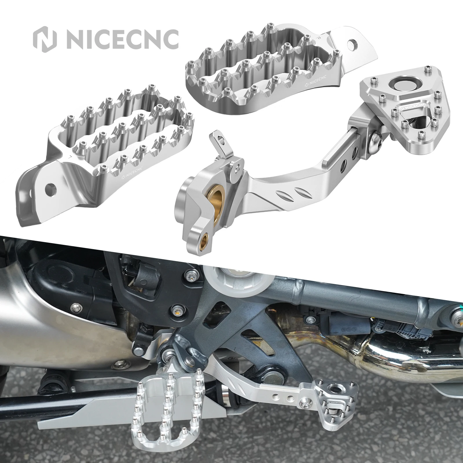 

Motorcycle Wide Footrests Footpegs/Foot Brake Lever Pedal for BMW R1250GS 2019-2023 R1200GS 2013-2018 R1200 GS R1250 GS