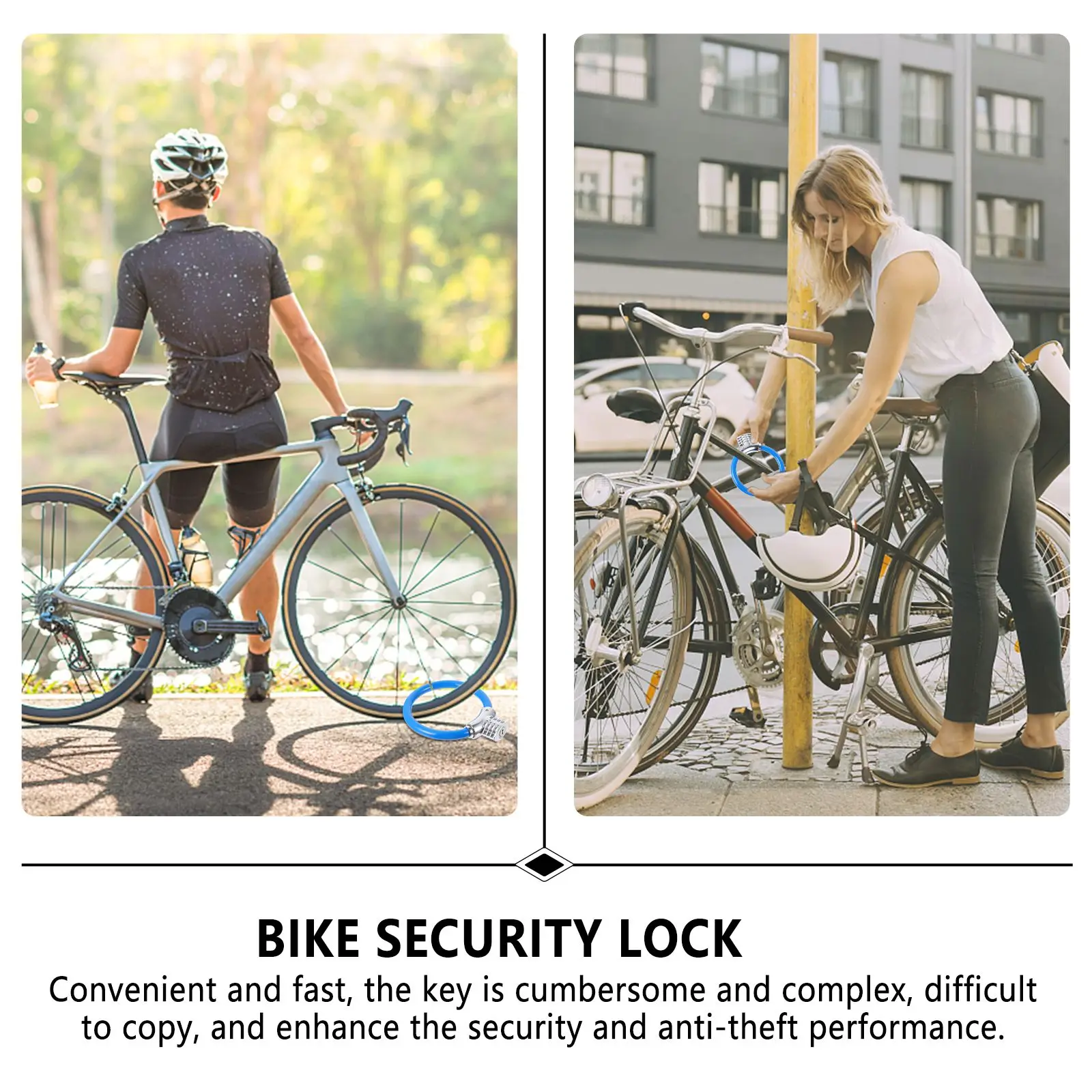 

Mini Ring Lock Bike Suitcase Cycling Anti-theft Zinc Alloy Shaped Steel Cable Baby