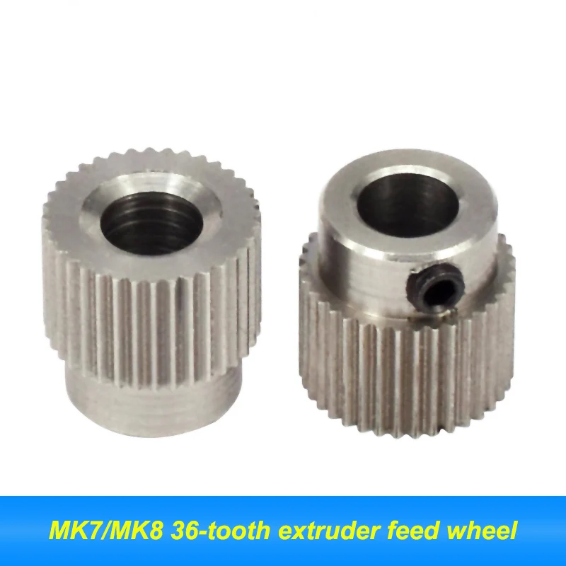 

36Tooth MK7/MK8 Extruder Feed Wheel Planetary Reducer Extrusion Wheel Bore 5mm Thickness 11mm With M3 Top Screw For 3D Printers