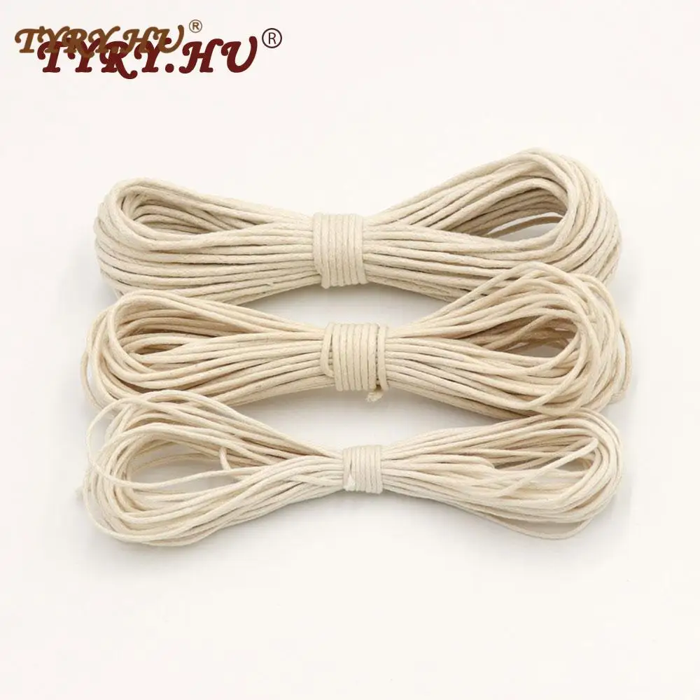 TYRY.HU 1/1.5/1.8mm Waxed Cotton Cord Baby Teether Accessories 10m Rope Waxed Twisted String Thread Line For DIY Jewelry Making