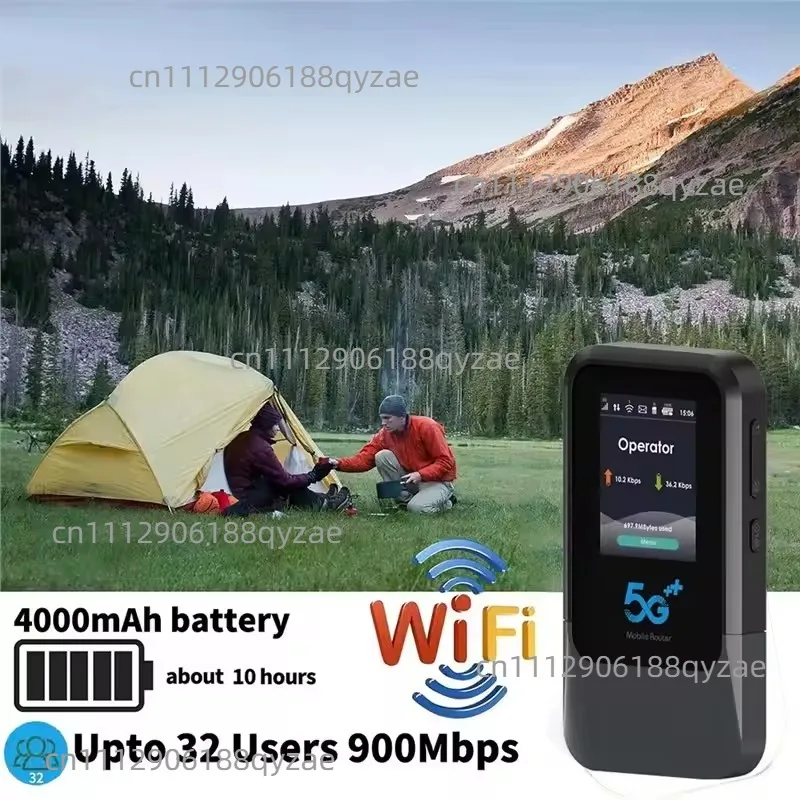 Global 5G WiFi Hotspot, Portable Router with eSIM Support for Gaming/Live Streaming